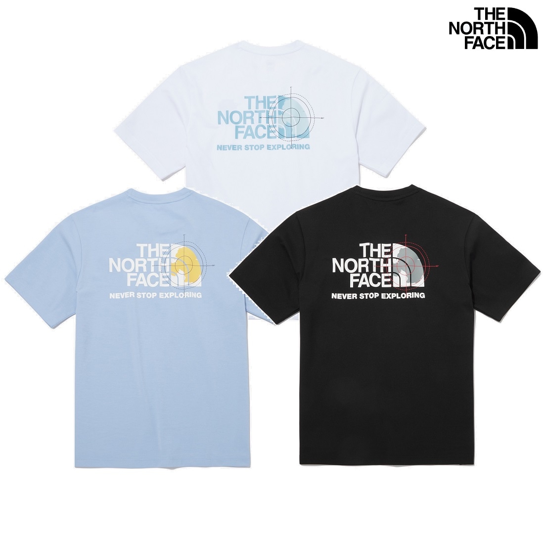 EXPEDITION NSE S/S R/TEE 3色 新商品 ノースフェイスTシャツ 韓国人気 男女共用 韓国ファッション バンパルティ シャツ 女性服 韓国スタイル 学生ファッション 肝節期 夏の