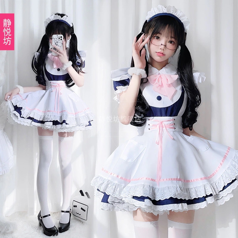 日本の楽天メイド服高級女の子揺れるかわいいロリータロールプレイコスプレプリンセスドレス