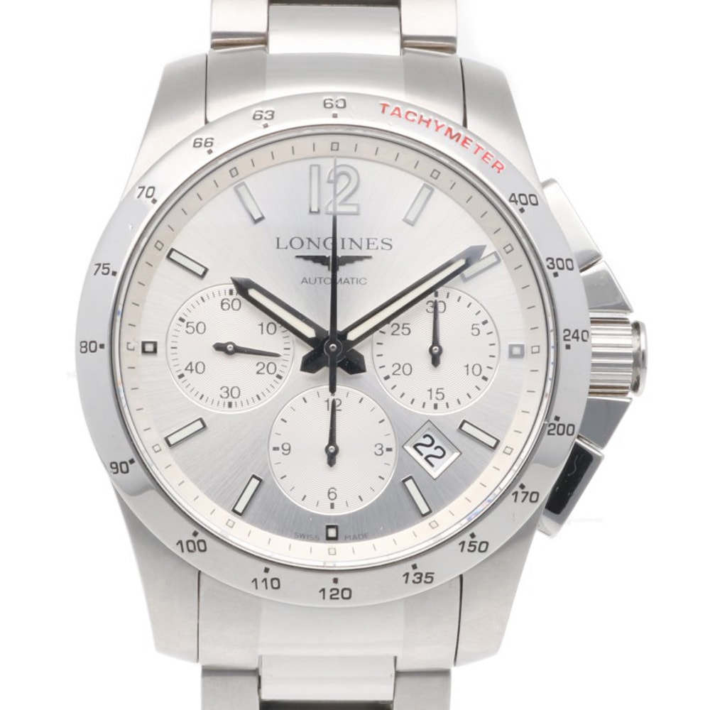ロンジン コンクエスト 腕時計 ステンレススチール L2.743.4 自動巻き 1年保証 LONGINES 中古