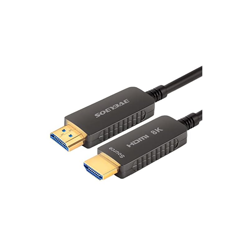 SOEYBAE 8K 光ファイバーHDMIケーブル HDMI 2.1ケーブル 超高速伝送 48Gbps 8K@60Hz 4K@120Hz (150M)HDMIケーブル