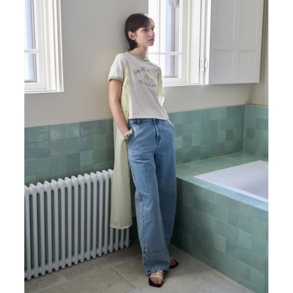 COVERNAT ウーマンシアーレイヤードワンピース Light Yellow