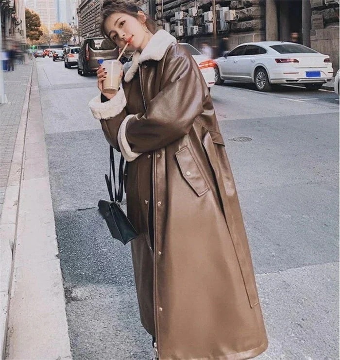 ライダース ジャケット レディース ムートン ジャケット 防寒秋冬 厚手 アウター もこもこ ロング丈 モッズコート カジュアル ゆったり おしゃれ 革ジャン コート PU レザー ブルゾン ジャケ