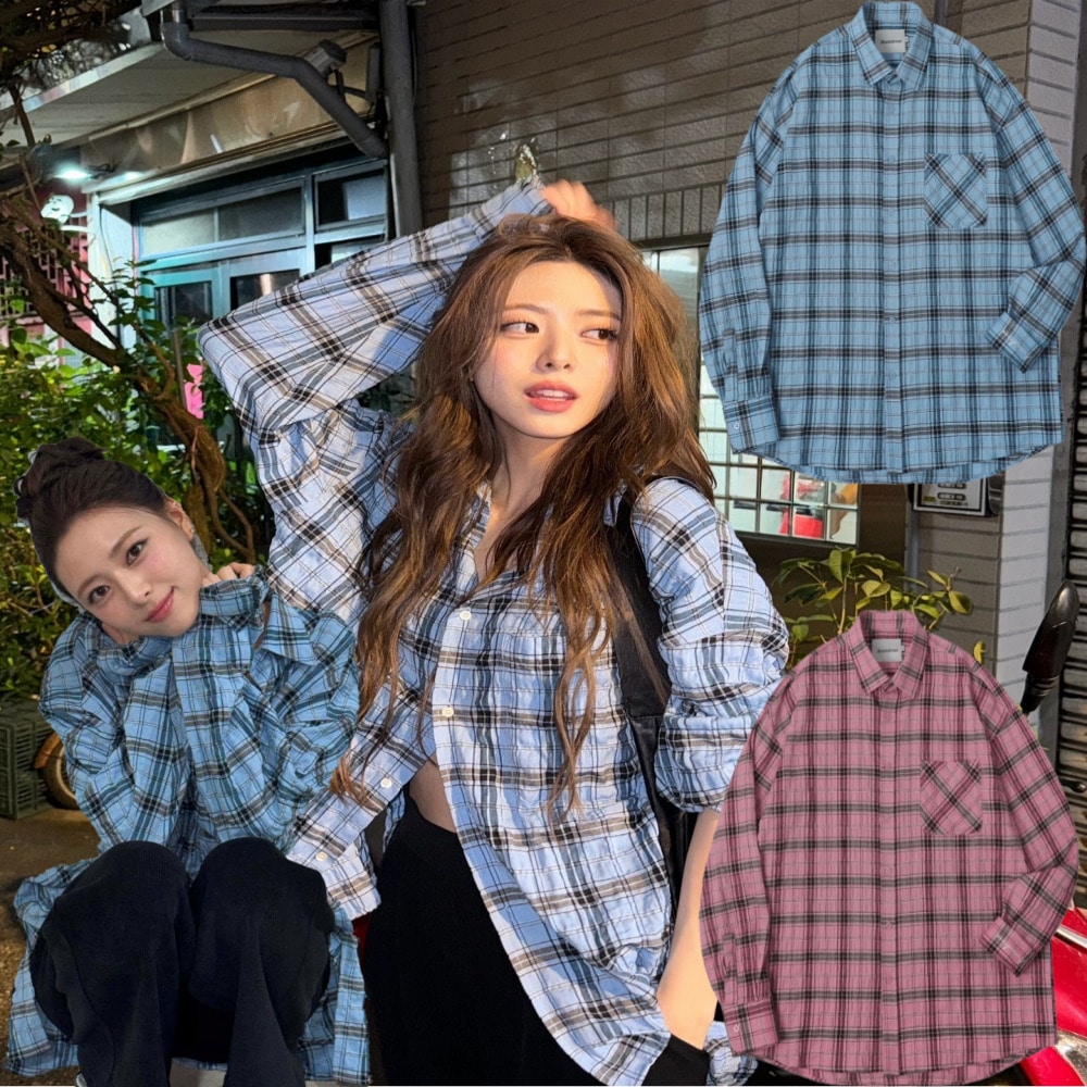 ITZY ユナ 着用/Legacy Overfit Check Shirt/ユニセックス