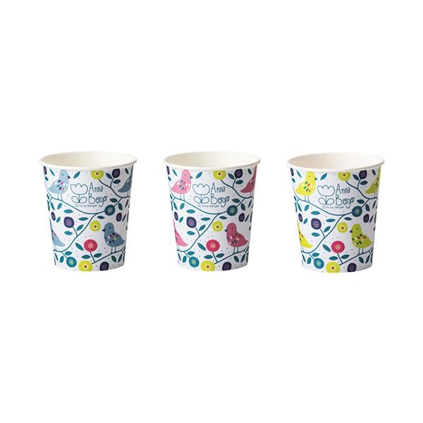 （まとめ）TANOSEE 紙コップ LittleBird 205ml（7オンス）1セット（400個：80個5パック）2セット