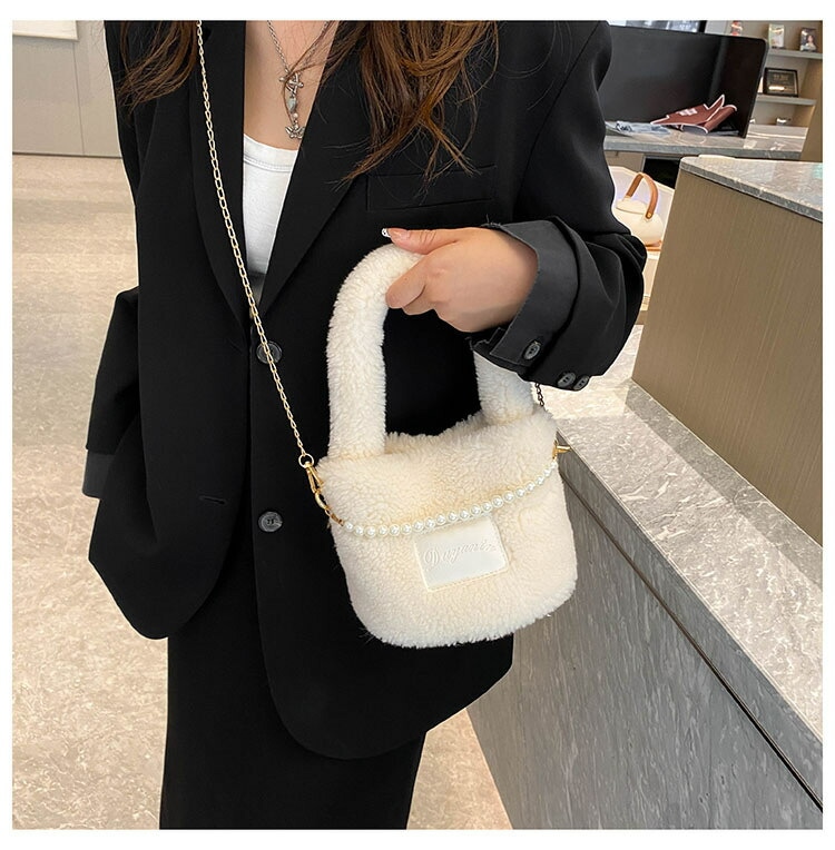 ファーバッグ　ショルダーバッグ　レディース　韓国風　秋冬デザイン (T)