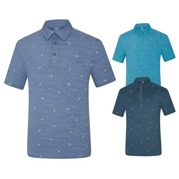 男性アイスボーンキャラクター登山半袖カラーTシャツ2442TK937M