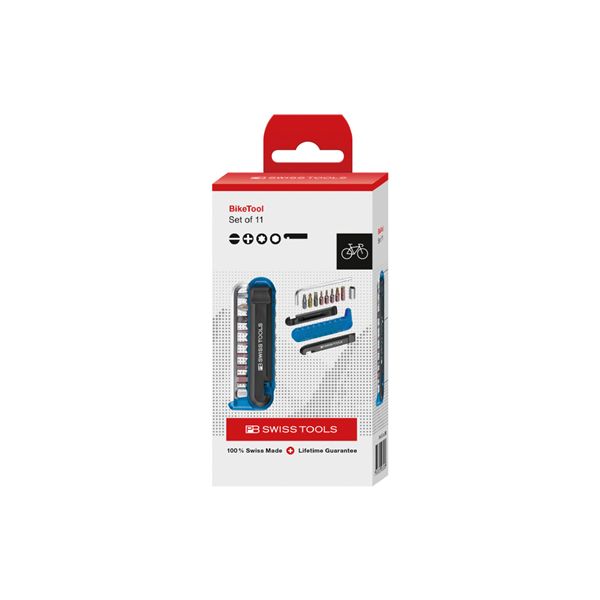 PB SWISS TOOLS ピービースイスツールズ 13点組 自転車用マルチツール バイクツールセット ブルー ペーパーボックス入 470.BLUECBB