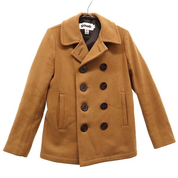 ショット コラボ ウールブレンド ジャケット XS ブラウン Schott レディース