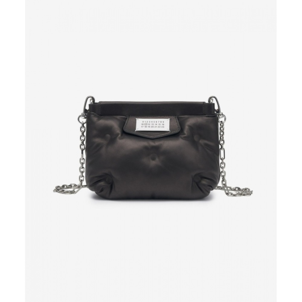 MAISON MARGIELA ミニグラムスラムレッドカーペットショルダーバッグ-ブラック/S56WF0161P4300T8013