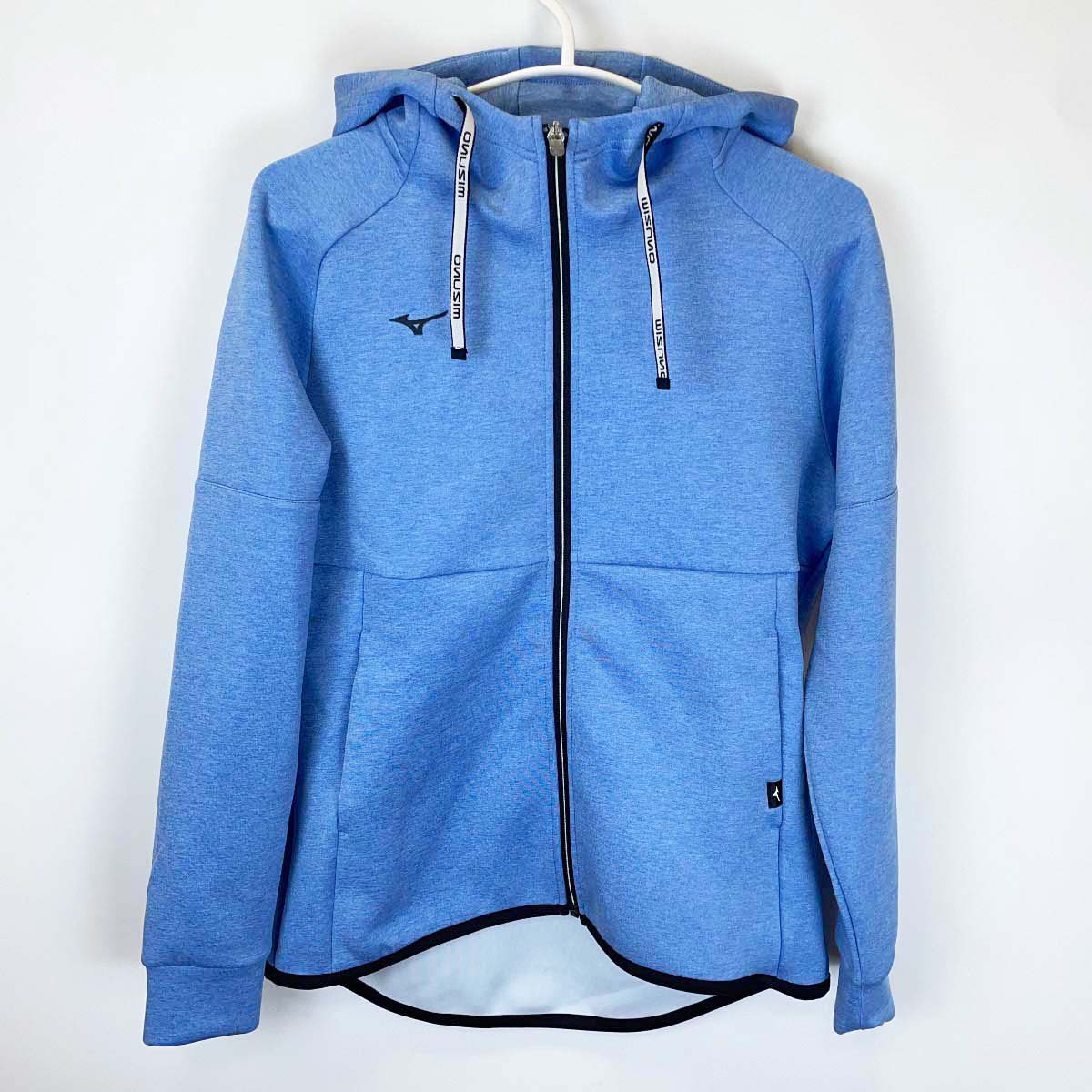 【中古】ミズノ ストレッチスウェットフーディ L パリジャンブルー杢 32MCA330 レディース MIZUNO スポーツウェア