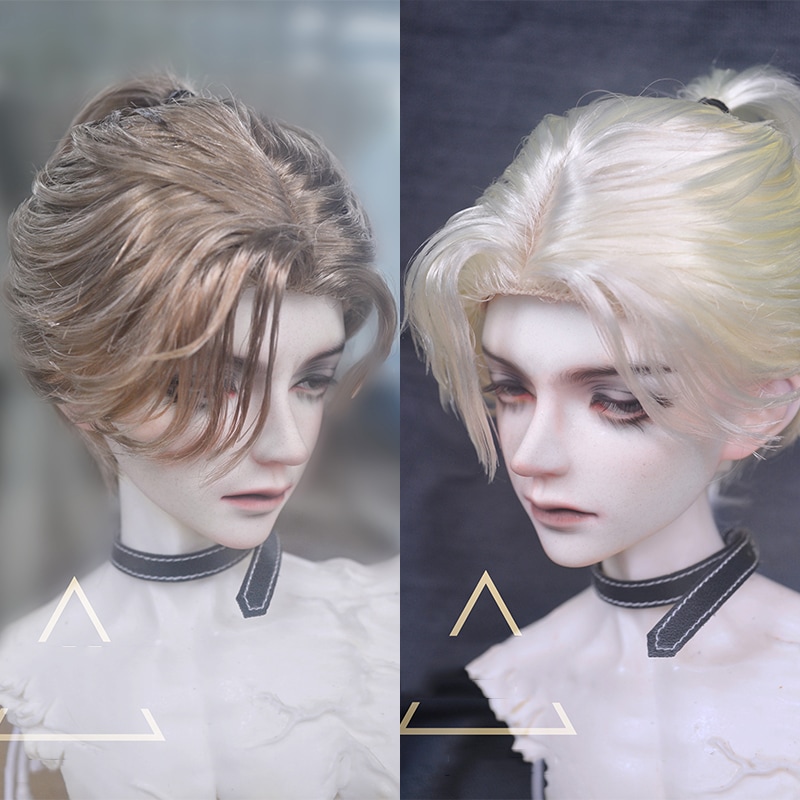 BJDドールウィッグ 武士スタイル 小さなお下げ SD/小顔SD/MSDサイズ球体関節人形用ウィッグ