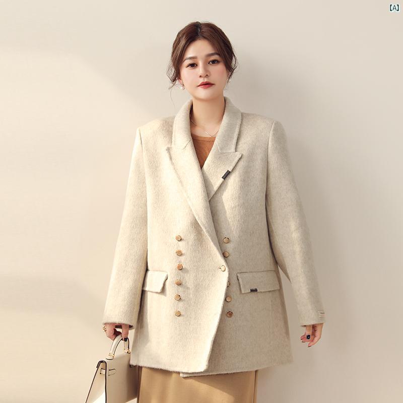 レディース　ファッション　おしゃれ　韓国　韓国　ヨーロピアン　海外風　夏　春　秋　 ショート スーツ コート ウール 秋冬 暖かい カジュアル 両面
