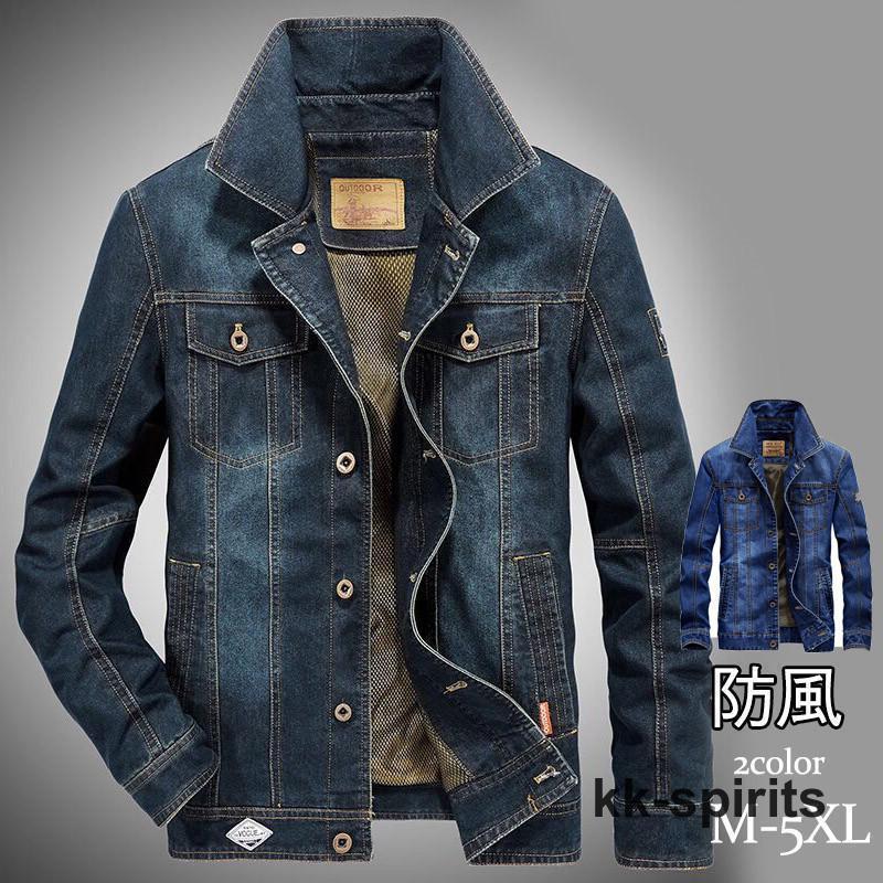 【本日限定激安格】ありデニムジャケット メンズ ジージャン Gジャン ヴィンテージ カジュアル ブリーチ ワンウォッシュ 大きいサイズ 着痩せ スリム ストリート