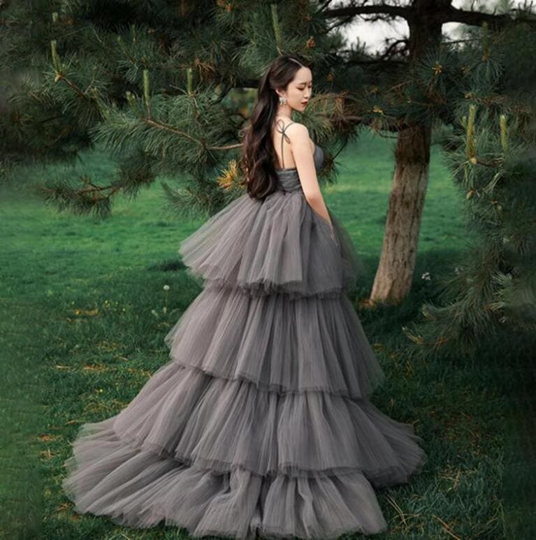 超人気ワンピース きれいめ 二次会ドレス 結婚式ドレス お姫様 ロング 花嫁ドレス 多重チュール フォトウェディング撮影 森系 ウェディングドレス 可愛い 前撮りドレス 後撮り 披露宴 パーティード
