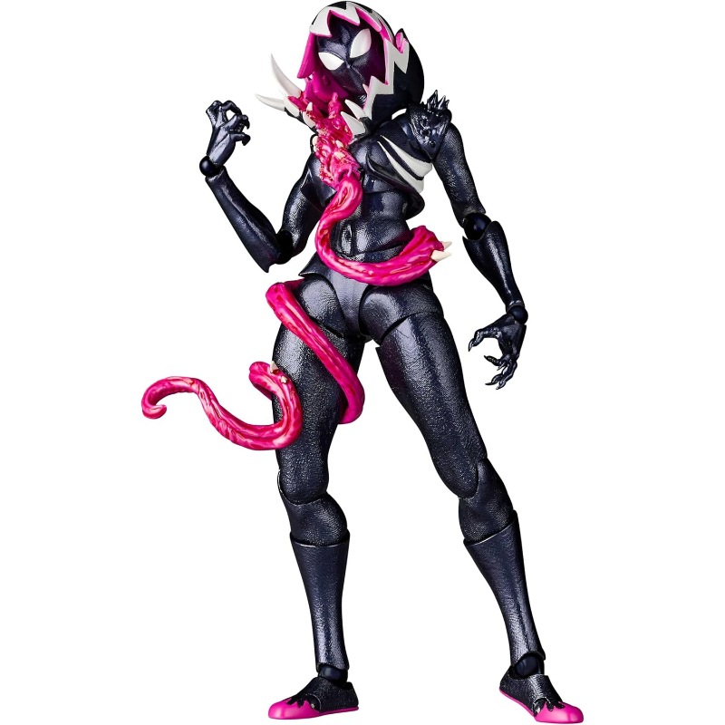 海洋堂 リボルテック アメイジング・ヤマグチ グウェノム マーベル アメコミ スパイダーグウェン 可動 関節 ポージング コレクション フィギュア 差し替え手首 表情パーツ エフェクト スタンド 台座