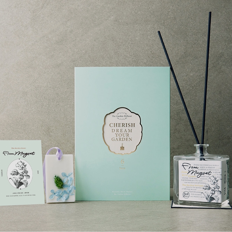 【公式】ザ・ガーデン誕生花ディフューザー 6月の花 フロムミュゲ スズランの香り ギフトセット 350ml