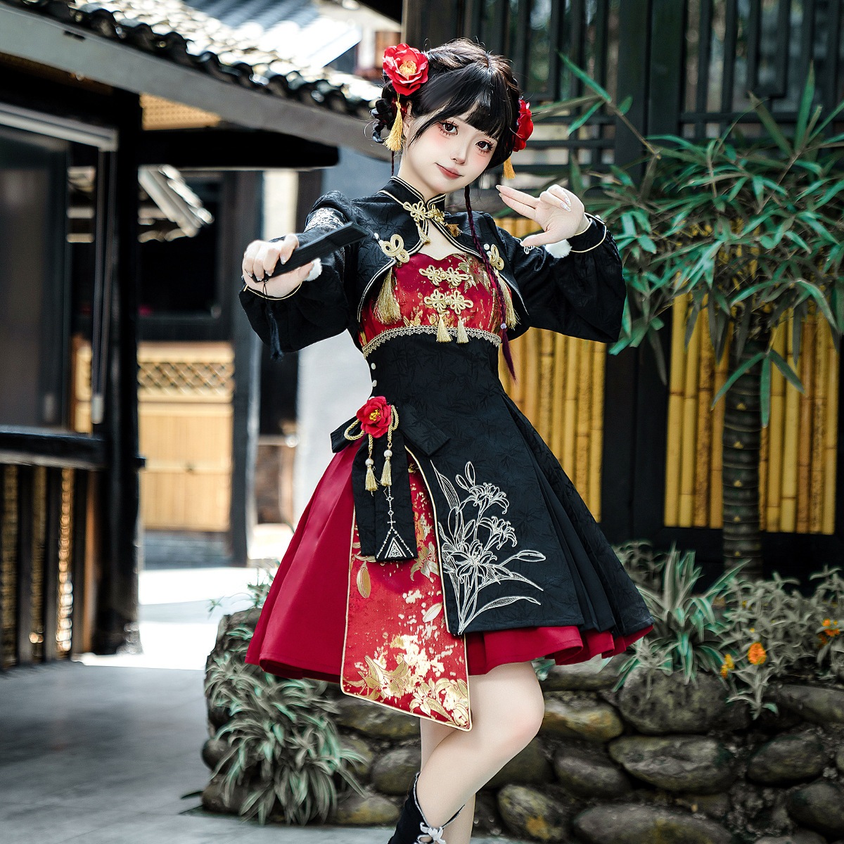 新入荷 大人気改良チャイナドレスワンピース 中国風チャイナドレス ワンピース キュートでセクシーチャイナドレス ワンピース タイトスカート