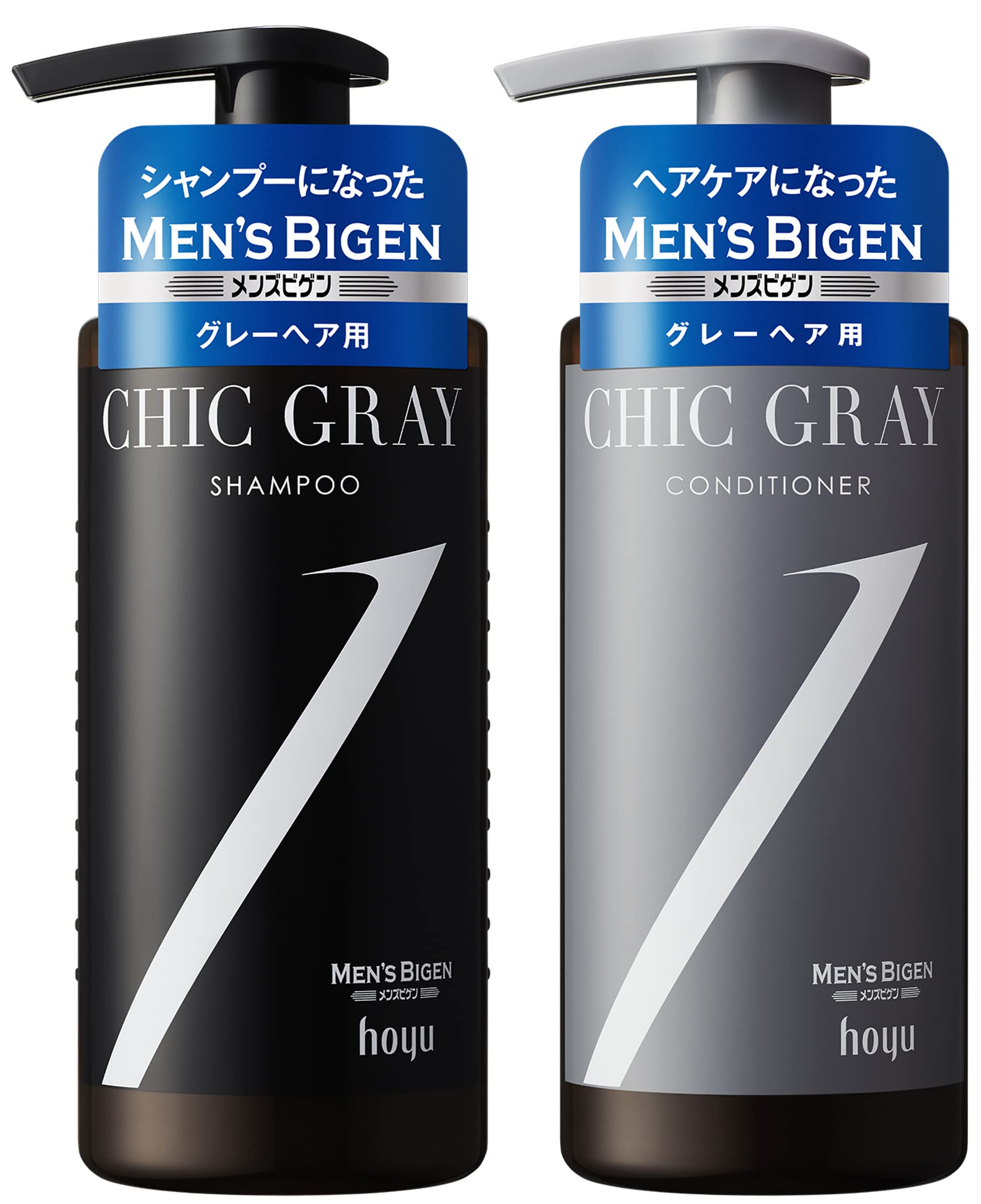 【セット品】メンズビゲン CHIC GRAY シャンプー・コンディショナー【白髪用ヘアケア/清潔感のあるグレーヘアへ】シックグレー シャンプー300ml＋コンディショナー300g [Amazon限定ブ