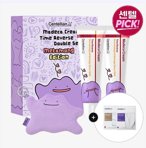 【メタモン エディション】 マデカクリーム タイムリバース シーズン7 50ml×2＋メタモンキーホルダー＋シカマスク2枚 / ツボクサ TECA 保湿 ハリ ケア 4,072円