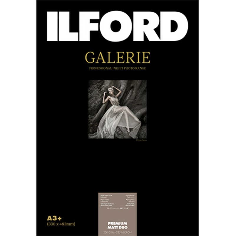 イルフォード　イルフォードギャラリープレミアムマットデュオ200g/m2(A3ノビ50枚)ILFORD GALERIE Premium Matt Duo　422152
