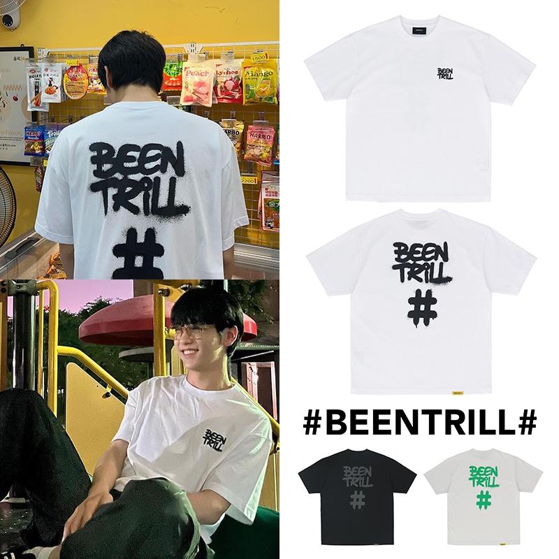 TXTチェスビン,IVE LEESEO,HAN,ユンジョンウ着用/ ビントリル スプレー ハッシュタグ オーバーフィット Tシャツ / WEVERSE CON FESTIVAL Tシャツ