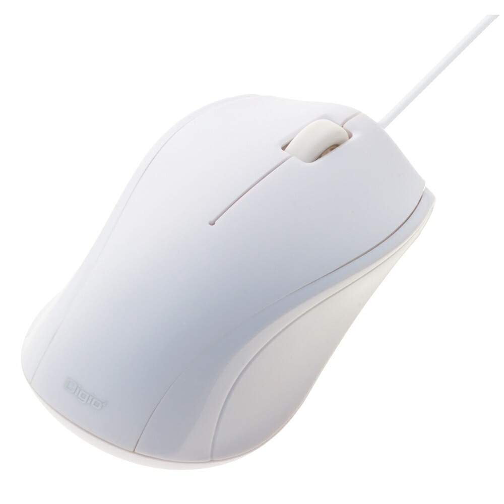 （まとめ買い）有線静音3ボタンBlueLEDマウス ホワイト MUS-UKT102W [x3]