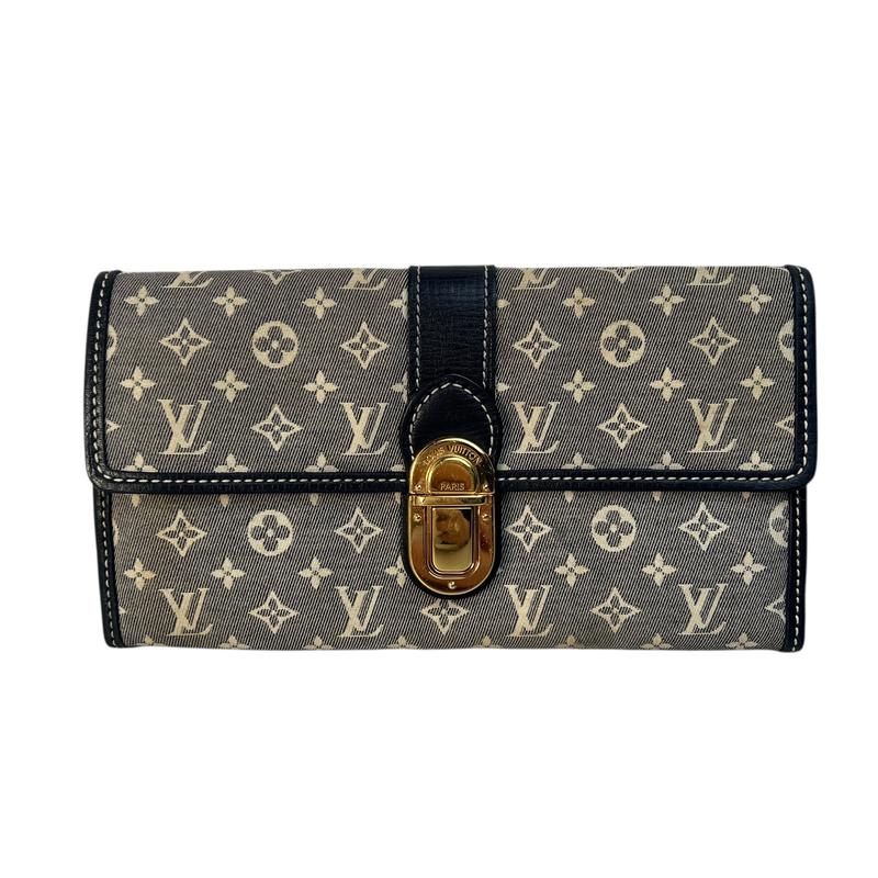 【最終処分SALE】LOUIS VUITTON ルイヴィトン イディール ポルトフォイユ サラ M63007 キャンバス 長財布 グレー A-11534