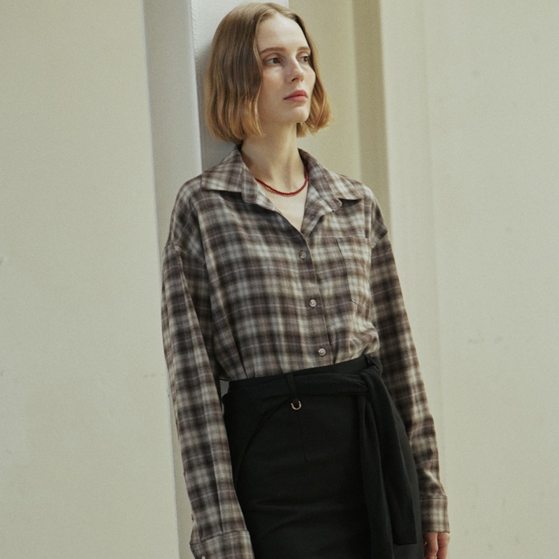 SPREAD CHECK SHIRT_2 colors