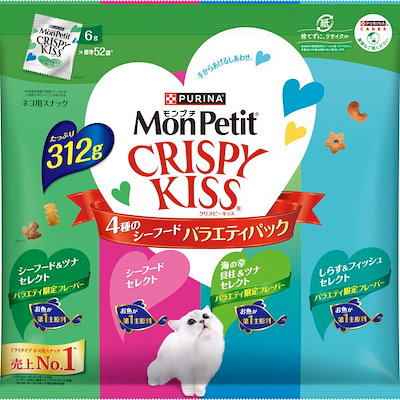 他サイト： クリスピーキッス　バラエティパック　４種のシーフード　３１２ｇ　ＣＲＣ35―25―83―00―00の商品画像