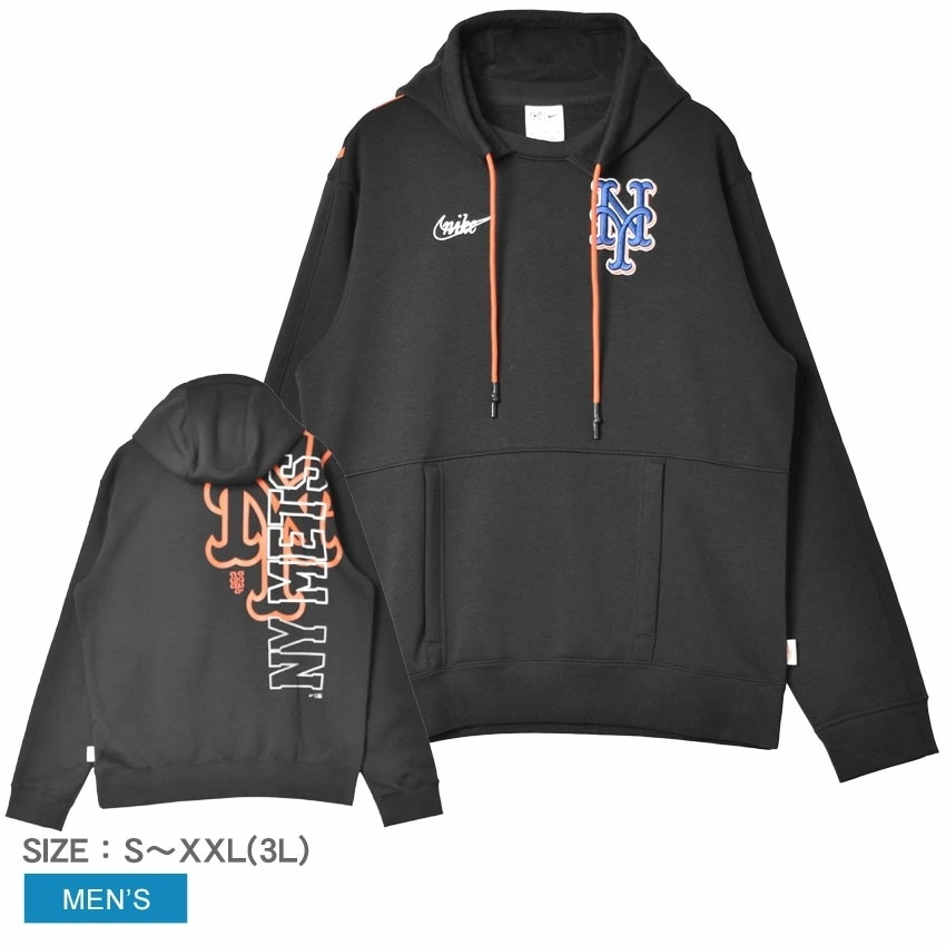 COOPERSVILLE LAYERED LOGO PULLOVER STATEMENT HOODIE NKGY-088N メンズ ニューヨークメッツ MLB メジャーリーグ プルオーバー