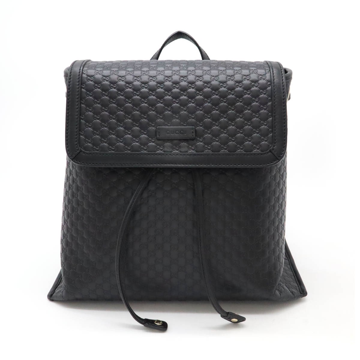 マイクログッチシマ バックパック リュックサック レザー ブラック 黒 ゴールド金具 アウトレット品 60799