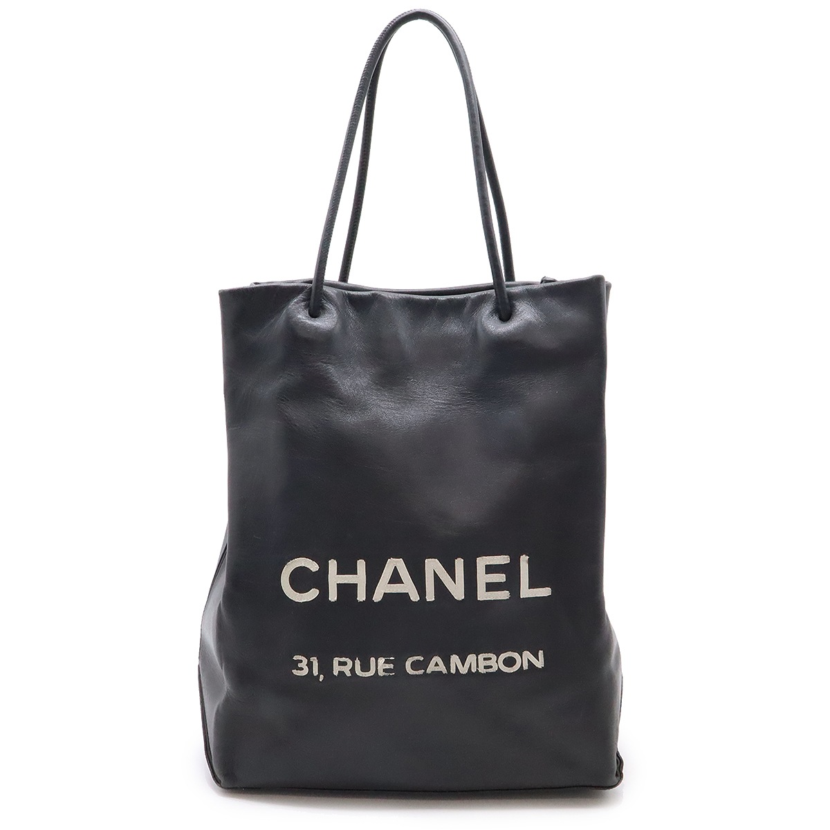 エッセンシャル ミディアム トートバッグ ショルダーバッグ ショルダートート ロゴ レザー ブラック 黒 ホワイト