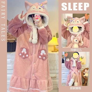 LinaBellリーナベル 可愛い ディズニーdisney パジャマ 着ぐるみ もこもこ ルームウェア バスローブ パジャマ コスプレ レディース 修学旅行人気の学園グループ服 柔らかく肌触り