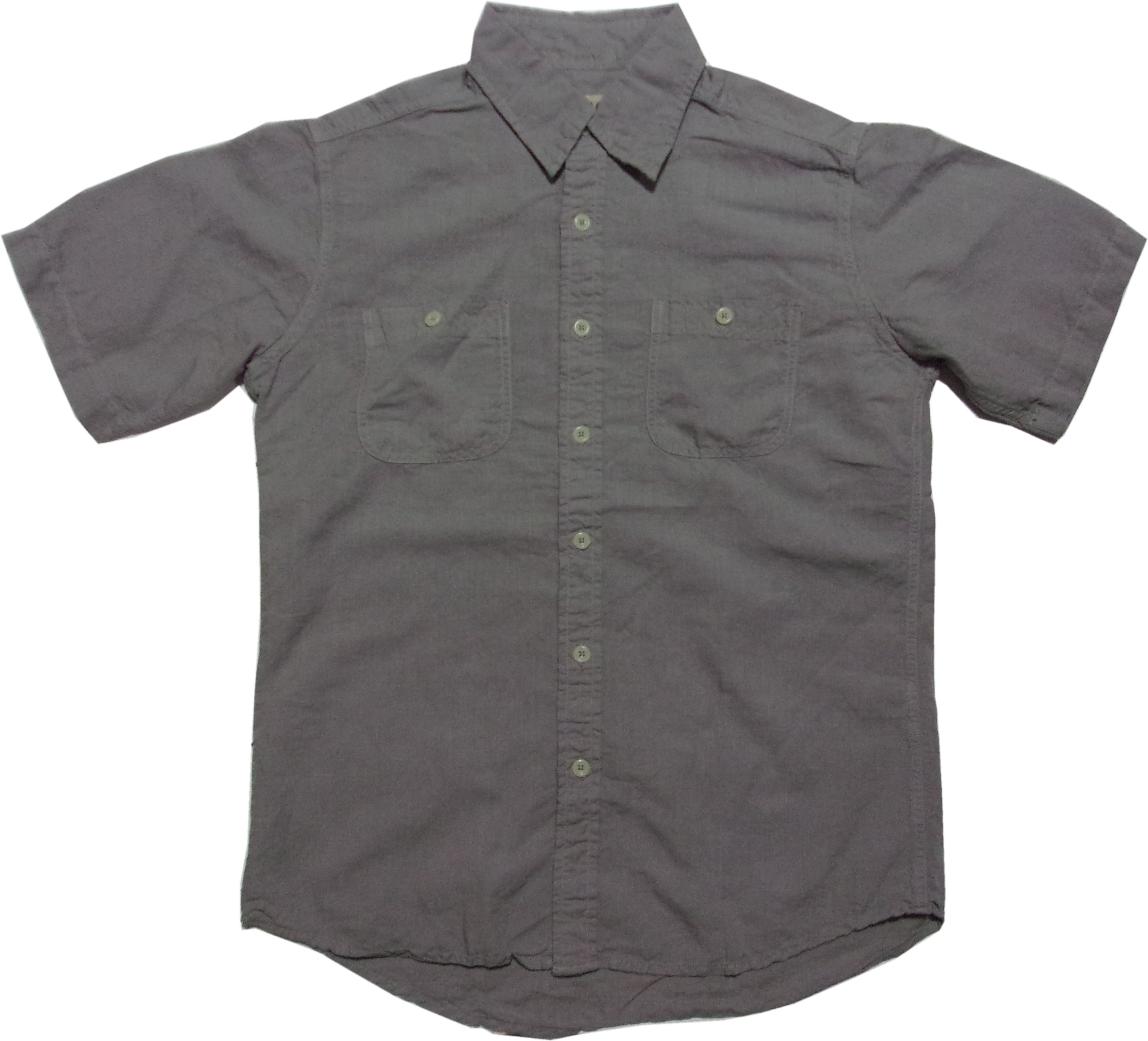 大人気新作  ワークシャツ リネン コットン 半袖 カムコ グレー CC2-044 CAMCO メンズ 半袖シャツ