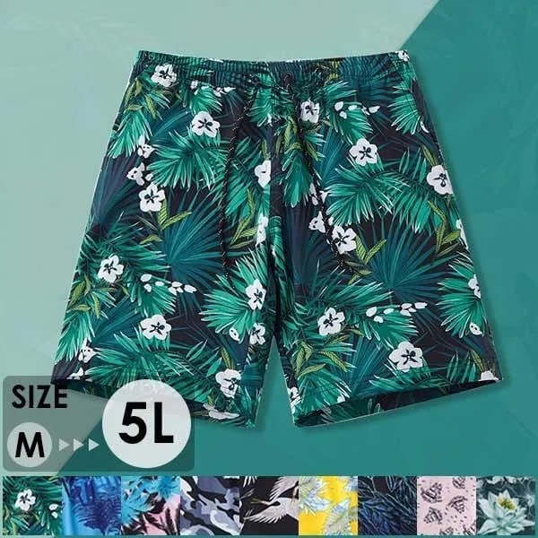 メンズ 水着 海パン ロング丈 25新型サーフパンツ サーフパンツ 海水パンツ膝丈ウエストゴムボードショーツ大きいサイズ インナー付き ラッシュガード