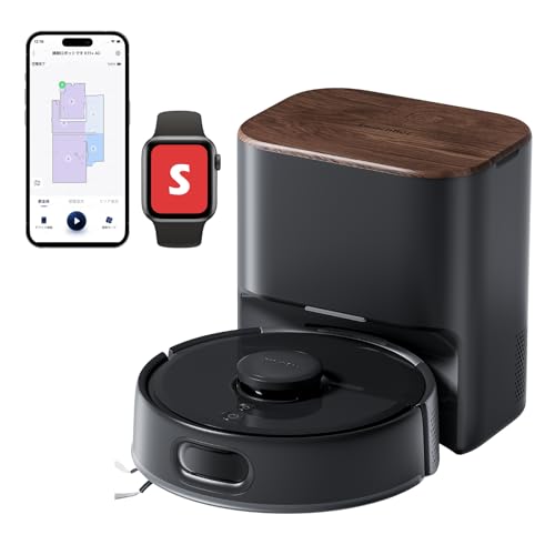 【2025進化】 SwitchBot ロボット掃除機 K11+ 超小型 - 高精度マッピング 6000pa強力吸引 水拭き 使い捨て掃除シート30枚付き 禁止エリア 静音設計 遠隔操作 自動充電 落下
