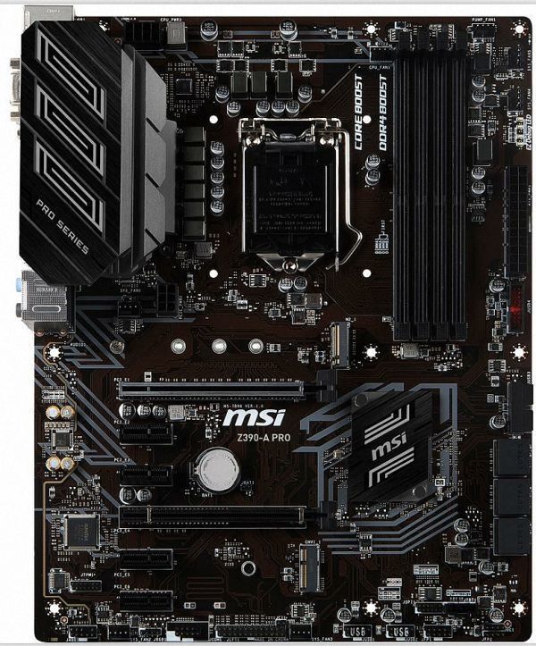 MSI PRO Z390-A PRO LGA 1151 (300 Series) Intel Z390 SATA 6Gb/s ATX Intel Motherboard