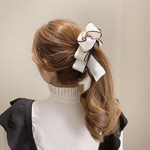 韓国ファッション 蝶結びヘ バナナヘアクリップ 春夏 甘い ヘッドウェア