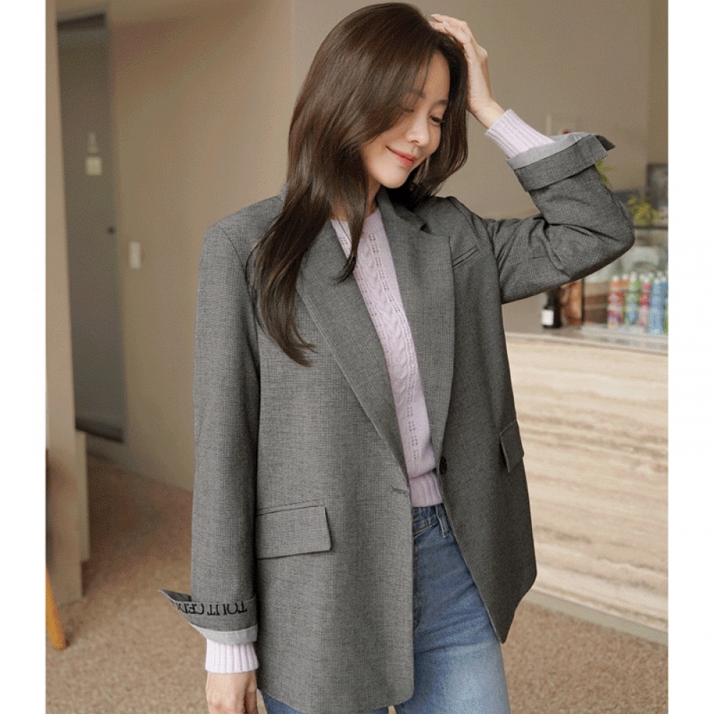 クリック＆ファニー ブロンタンアップ チェックジャケット