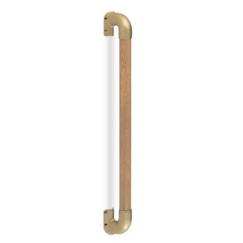 シロクマ 出隅二点手すり AG/Lオーク BR-862 600mm