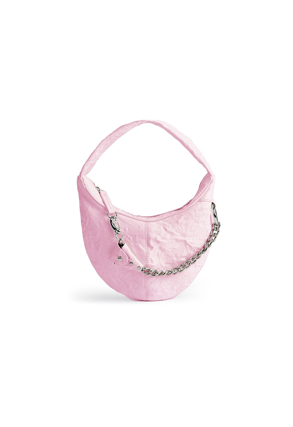 【OPEN Yy】 CRINKLE MOTO HOBO MINI : PINK