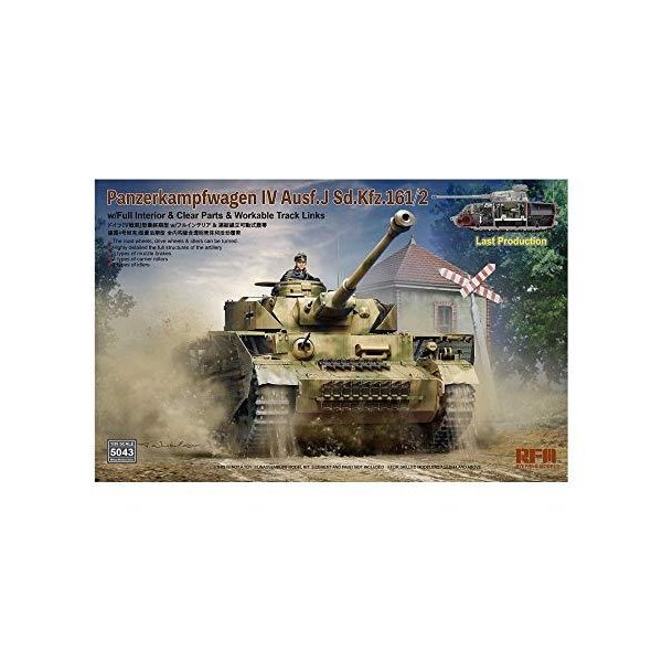 Rye Field Model 1:35 Pz.Kpfw.IV Ausf. J Last Production - Full Interior & Workable Track Links Milit