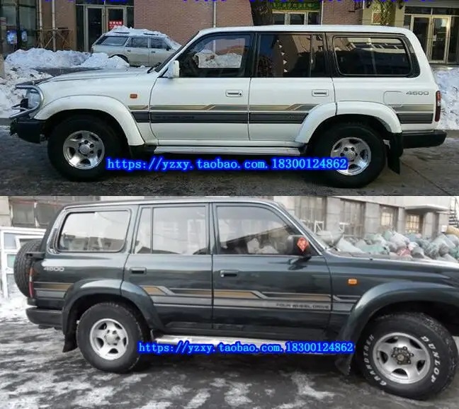 トヨタ ランドクルーザー FJ80 用 カラーバー ステッカー 4500 車体 ウエストライン カラーバー LC80 車体 外装 デコレーション デカール 輸入品