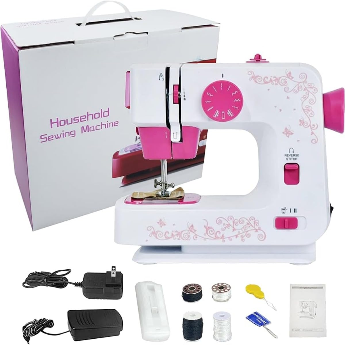 Nicffdi ミシン コンパクト電動ミシン 初心者 シンガー 本体 日本語説明書 スピード調節 コンピュータミシン 機能充実 簡単操作 フリーアーム DIY手作りマスク用