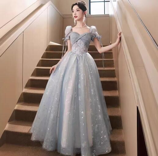 パーティードレス　ロングドレス　演出服　半袖　ワンピース　ステージ　発表会　成人式　結婚式　大きいサイズ