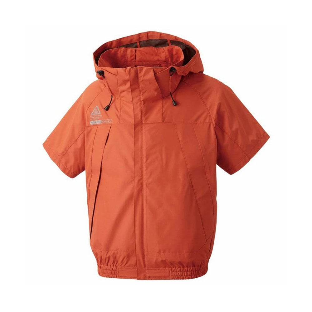 空調風神服 EFウェア チタンフード半袖ブルゾン メンズ レディース ファン対応ウェア ジャケット ブルゾン フード付き 極涼 -12.5℃ 撥水 UVカット 遮熱 涼しい 作業服 ワークウエア アウ