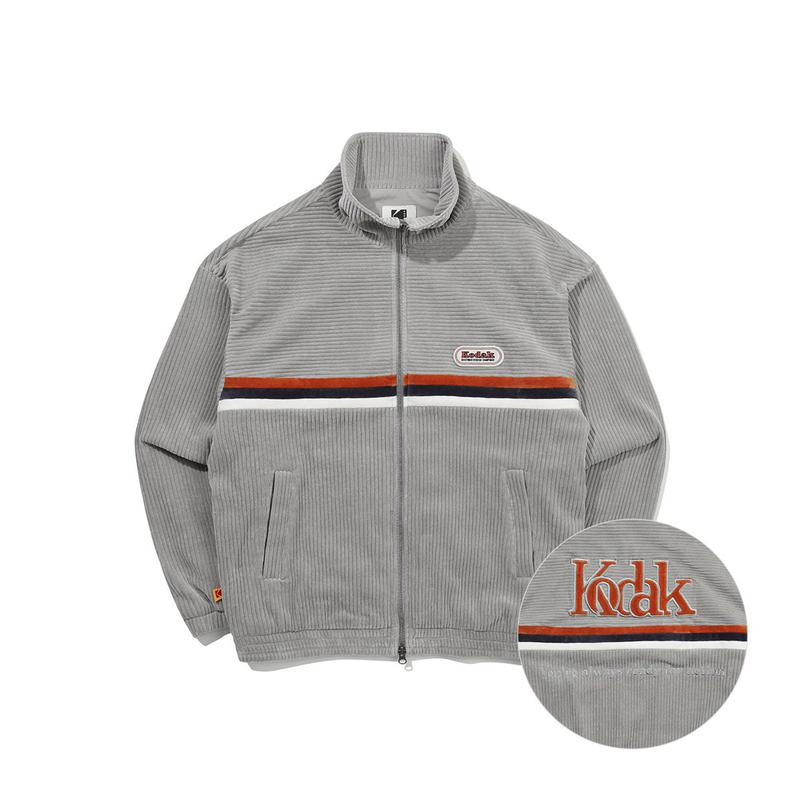 [公式] シネベルベット コーデュロイ ジップアップ MELANGE GREY