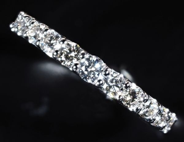 厳選 天然 ダイヤモンド エタニティ リング 指輪 0.5ct pt900 国内生産品