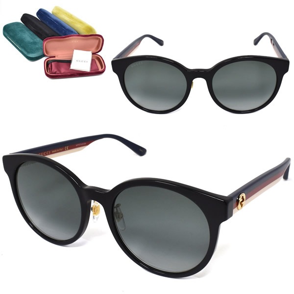 サングラス GG0416SK-001 サングラス アジアンフィット メンズ レディース ユニセックス ブラック マルチカラー グレーグラデーション