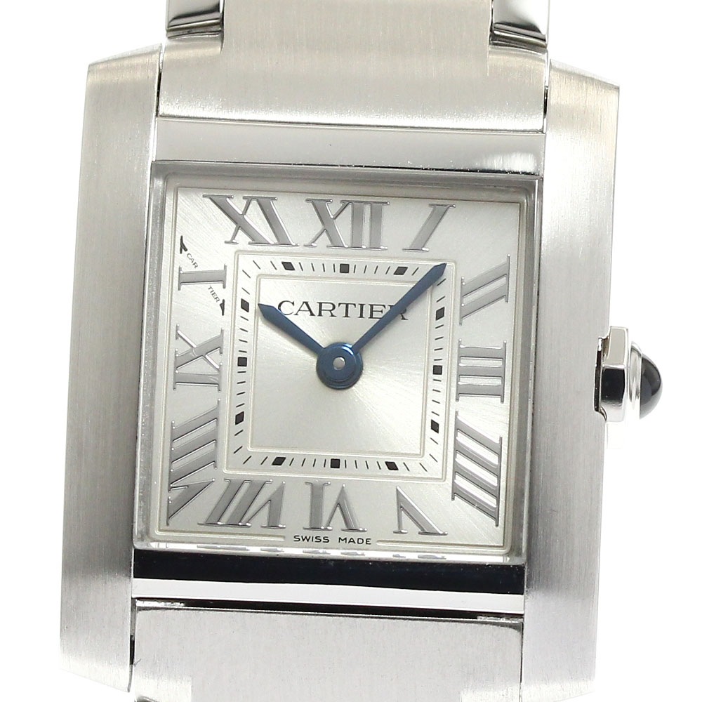 カルティエ CARTIER WSTA0065 タンクフランセーズSM クォーツ レディース 美品 箱付き_886534【中古】